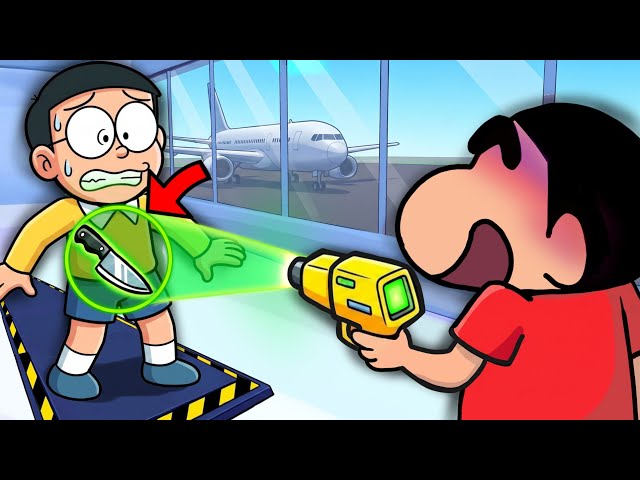 Shinchan Became Airport Security Guard! 😎