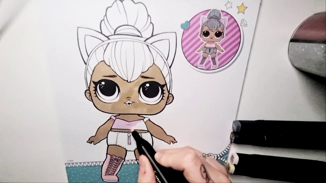apprend a colorier et dessiner les poupée lol - YouTube