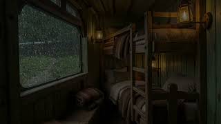 Heavy Rain &amp; Cozy Sleeper Cabin | Relaxing Fantasy Ambience