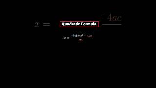Quadratic Formula Proof #maths