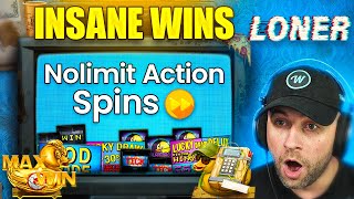 I did MASSIVE ACTION SPINS on LONER for INSANE WINS!! CRAZY BONUSES!! (Highlights)