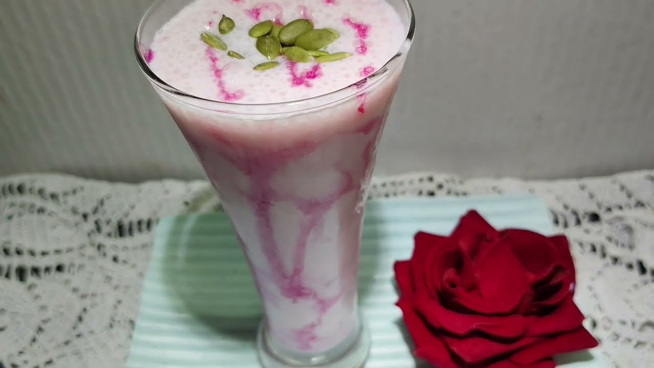 दही की मीठी गुलाब लस्सी | Sweet Curd Rose Lassi | Summer Refreshing Drink