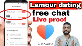 Lamour dating apps | membership kaise le | Lamour apps par free me baat kaise Kare | Hindi 2020 screenshot 1