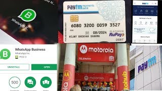 (Hindi)Whats app business app,Moto hub store, paytm upi on ios device & paytm payments bank card screenshot 4
