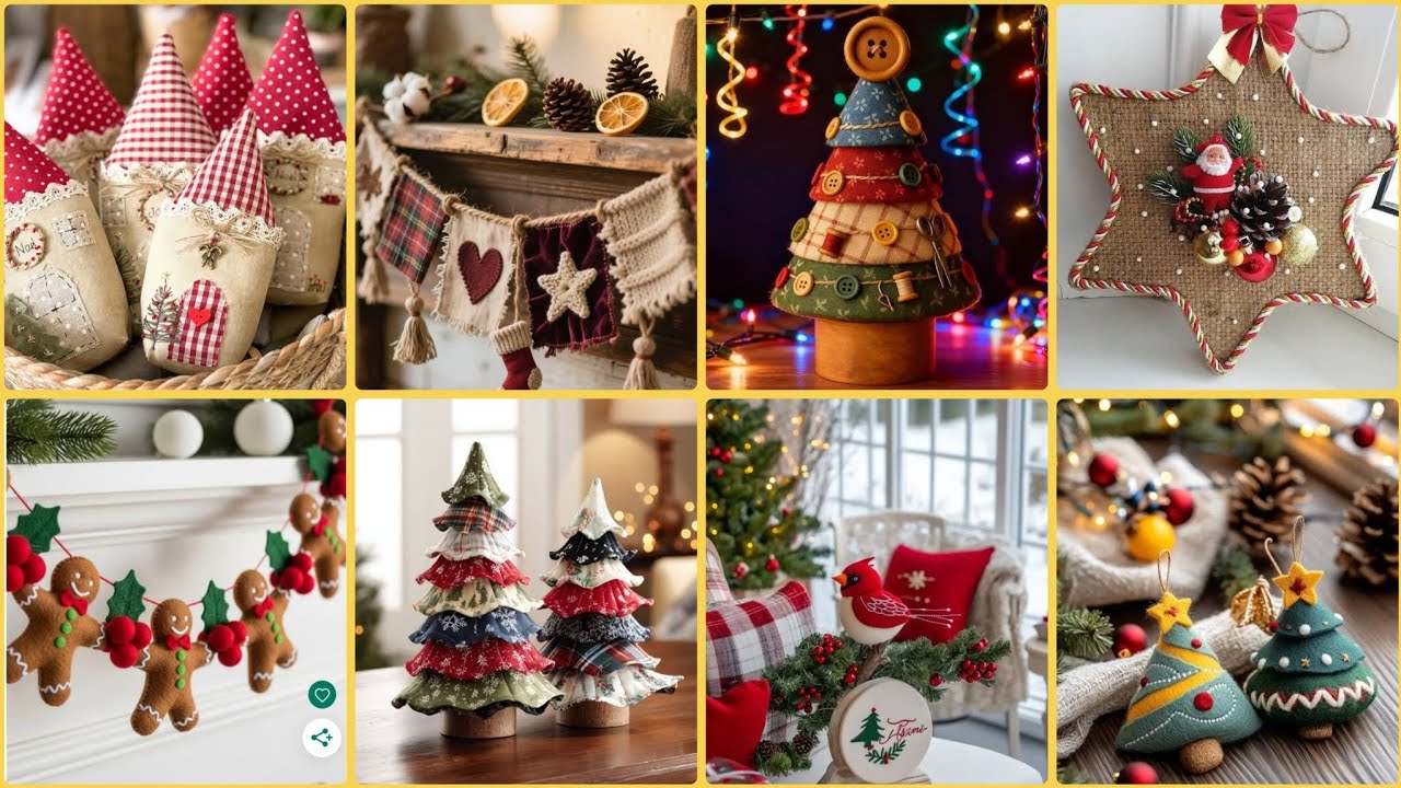 Праздничные идеи для шитья, которые преобразят ваш рождественский декор // Бюджетные рождественск...