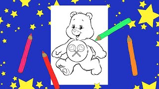 COLORING SHARE BEAR FROM THE CARE BEARS 😊 COLORINDO CARINHOSA DE URSINHOS CARINHOSOS
