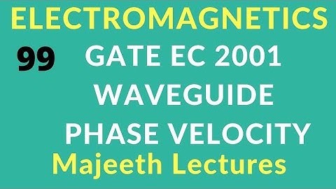 GATE 2001 EC Electromagnetics  Phase Velocity and Cut off frequency