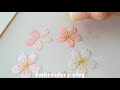 【日本刺繍】初心者さんにおすすめ🪡カクイチを使って刺繍作品を作りました　 Relax Embroidery Vlog