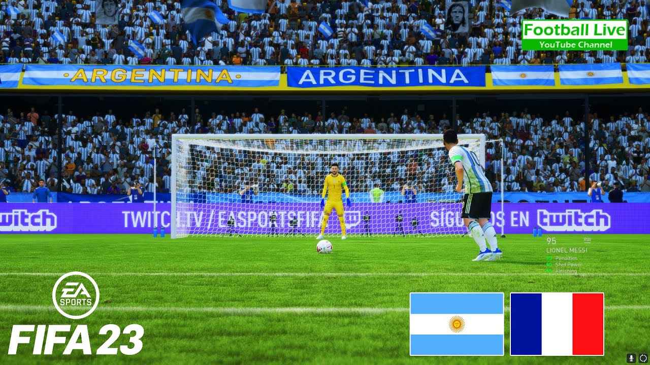 FIFA 23 - Argentina vs France - World Cup Qatar 2022 Qualifiers Messi vs Mbappe Penalty Shootout