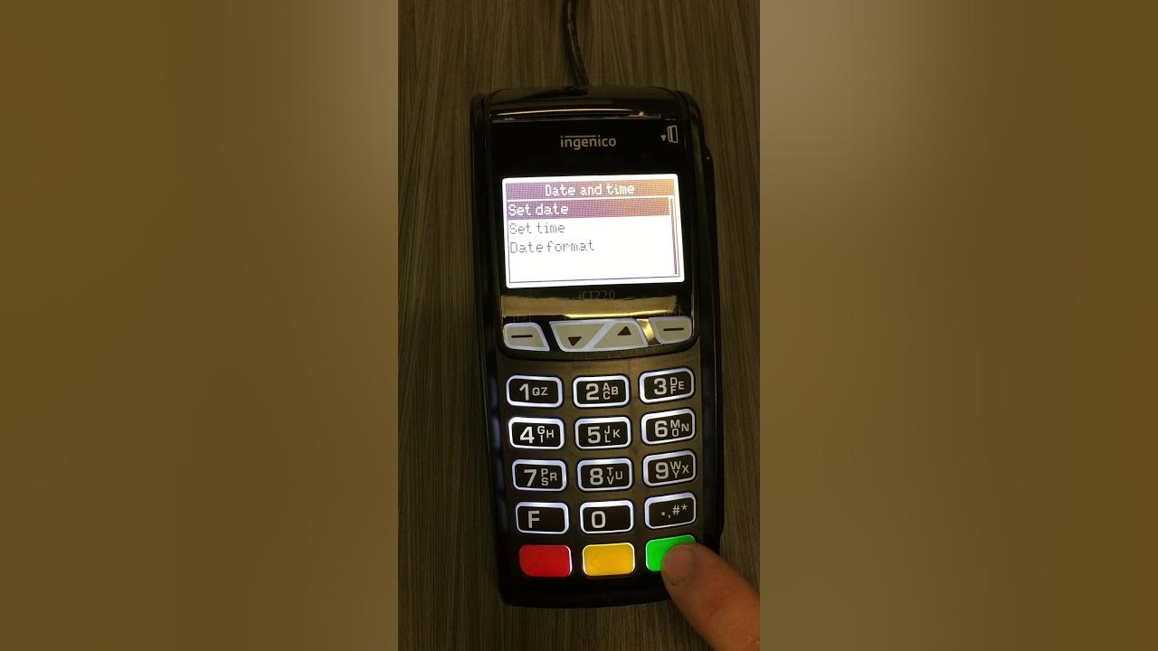 How to Change the Time and Date on an Ingenico ICT 220 YouTube