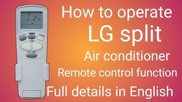 How to use lg air conditioner remote control function in English| lg split ac remote full details