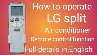كيفية استخدام وظيفة التحكم عن بعد لمكيف الهواء lg باللغة الإنجليزية| التفاصيل الكاملة لجهاز التحكم عن بعد سبليت إل جي
