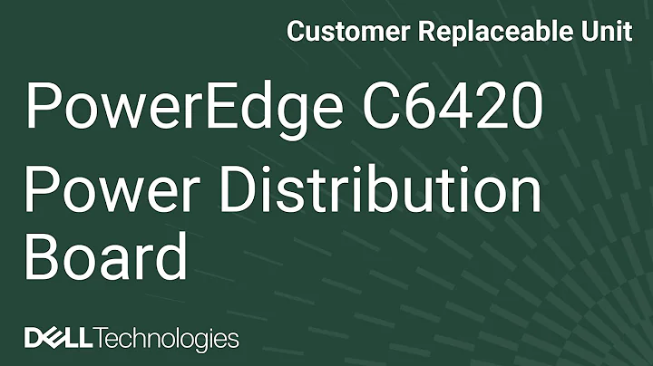 Dell PowerEdge C6420: Remove/Install Power Distribution Board