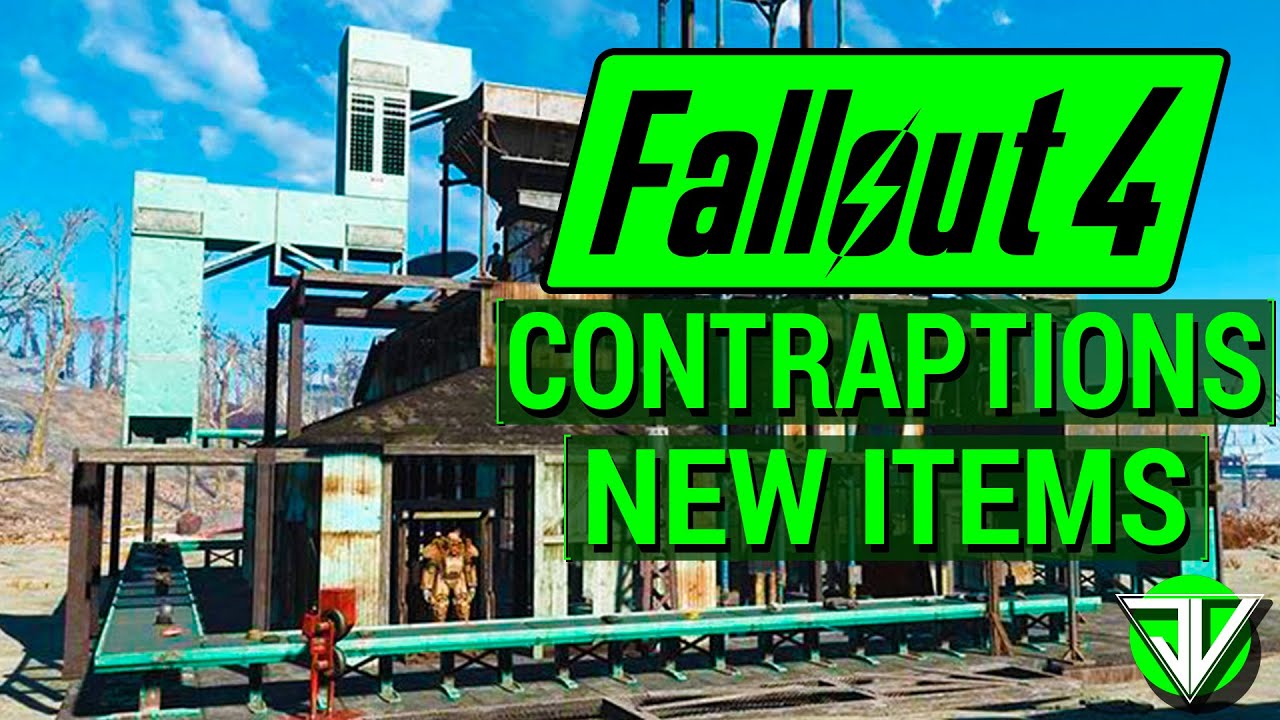 Fallout 4 New Contraptions Workshop Dlc New Items Overview Fireworks Ball Tracks And Elevators Youtube