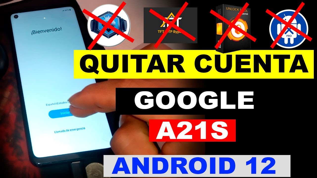 Quitar cuenta de Google Samsung a21s Android 12 - YouTube