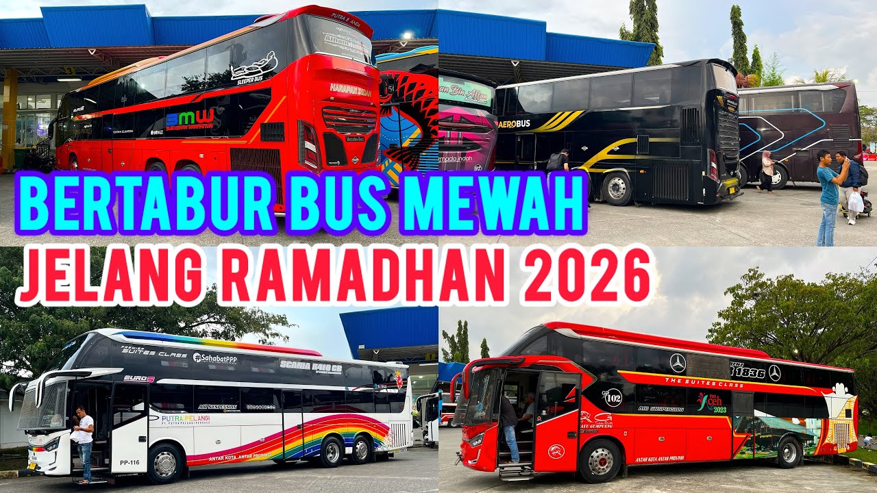Bertabur Bus Mewah Jelang Bulan Suci Ramadhan 2026 Di Terminal Batoh Banda Aceh 