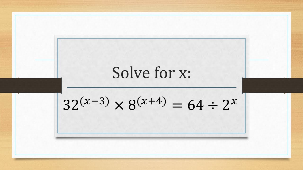 How to solve indices youtube