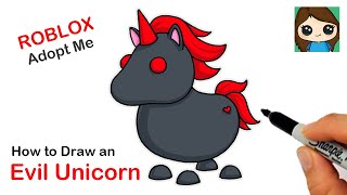 How to Draw an Evil Unicorn  Roblox Adopt Me Pet