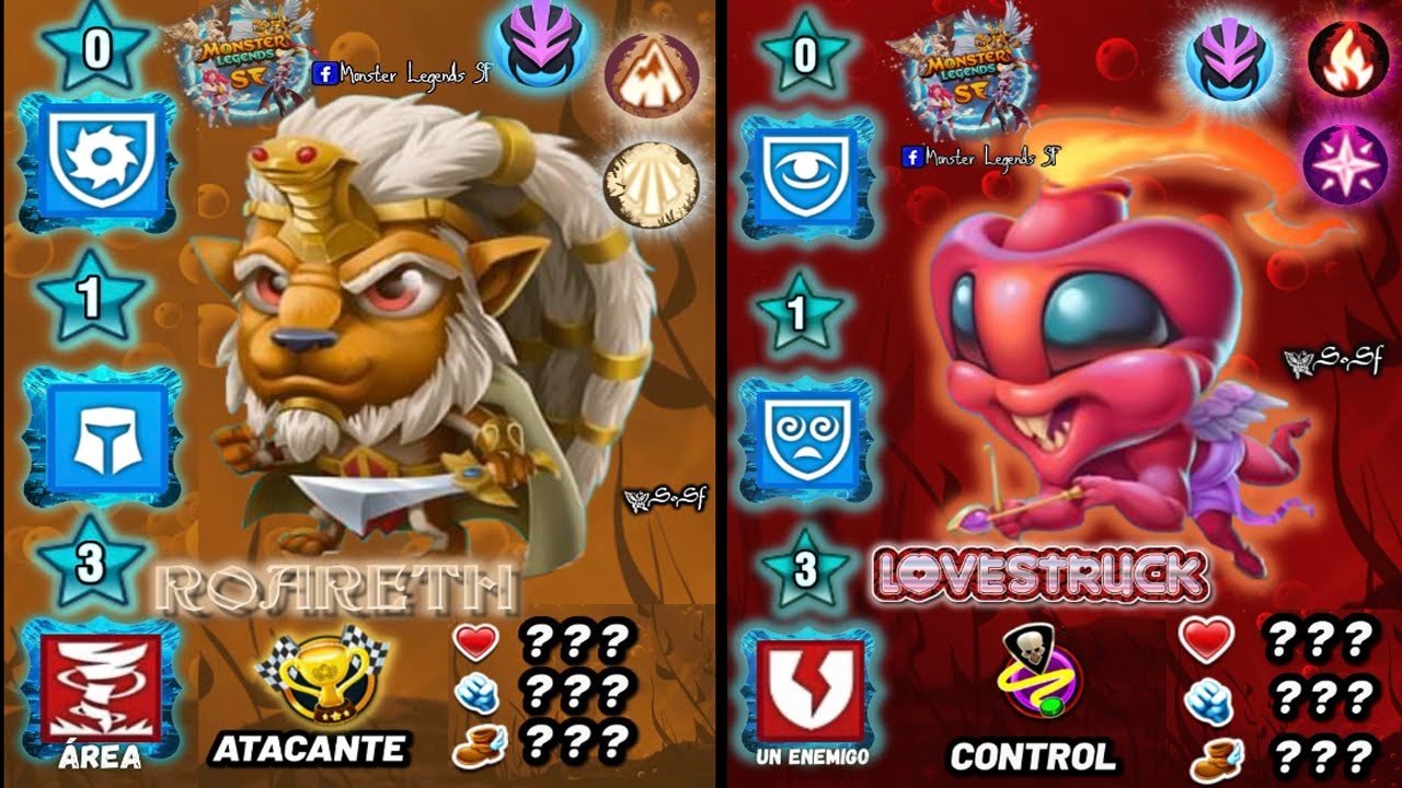 ROARETH monster de Maratón / LOVESTRUCK monster de la Próxima progresiva - Monster Legends