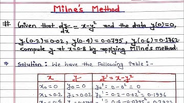 Milne’s Method Explained | Step-by-Step Predictor–Corrector Example | Numerical Methods