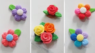 DIY how to make polymer clay cookies flower #clay #video