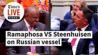 Ramaphosa clashes with Steenhuisen over Russian vessel