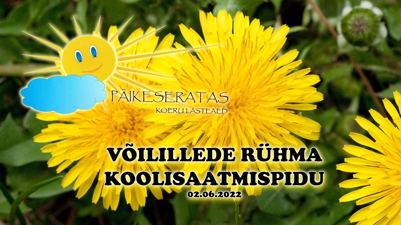 Koeru lasteaed Päikeseratas Võilillede rühma koolisaatmispidu 2022