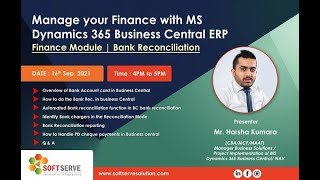 Webinar  - MS Dynamics 365 Business Central ERP  Finance Module - Bank Reconciliation