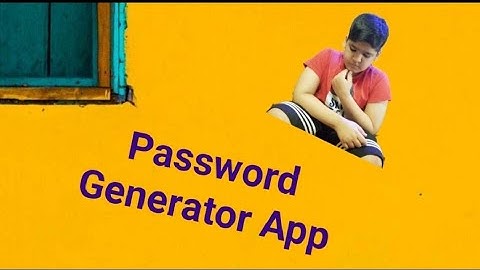 Coding Class 20 ( Password Generator App { In Thunkable App } )