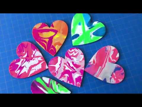 Spin Art Hearts - No Mess Art Projects for Kids - Meri Cherry