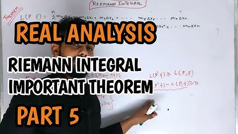 Riemann Integral Theorems | Real Analysis Upper and Lower Riemann Sums | @vidyamath7123