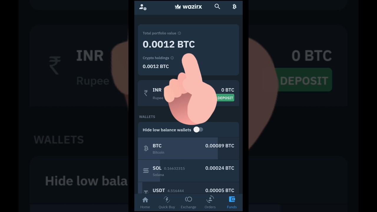 WazirX Fund को INR में कैसा देखें - YouTube