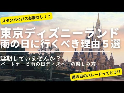 【東京ディズニーランド攻略法】延期してませんか? 雨の日に行くべき理由5選