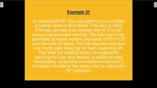 STAV101 Lecture 8A Calculating outstanding balance of a loan (retrospective and prospective methods)