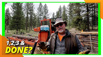 Making D-Logs for our small off grid cabin / Sawmill Shed