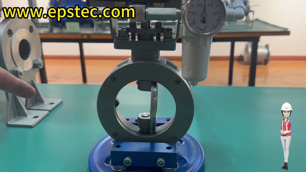 Testing video of Double eccentric butterfly valve