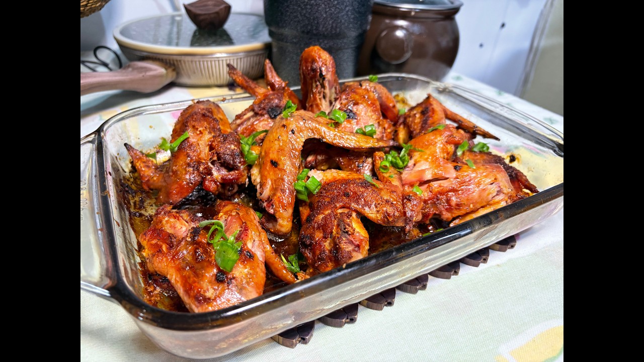 Almuerzo de Hoy: Alas de Pollo Asadas en el Horno (Cocina Brasileña) 🍗🇧🇷