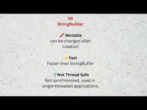 String vs StringBuilder vs StringBuffer | Java Interview questions | Java in 60 Seconds