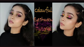 Colourful Eyeshadow Tutorial Makeup Tutorial Colourful Halfcut Crease Mercella By Maliha