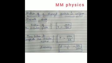 Motion of a charged particle in a uniform magnetic field - Class 12 Physics