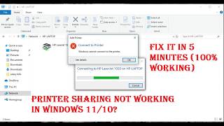 Printer Sharing Not Working in Windows 11 10 Fix It in 5 Minutes 100% Working 1 highlight