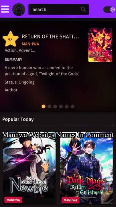 ✔Top 5 Websites to Read Manhwa/Manhua No Ads 👍 #manhwashorts