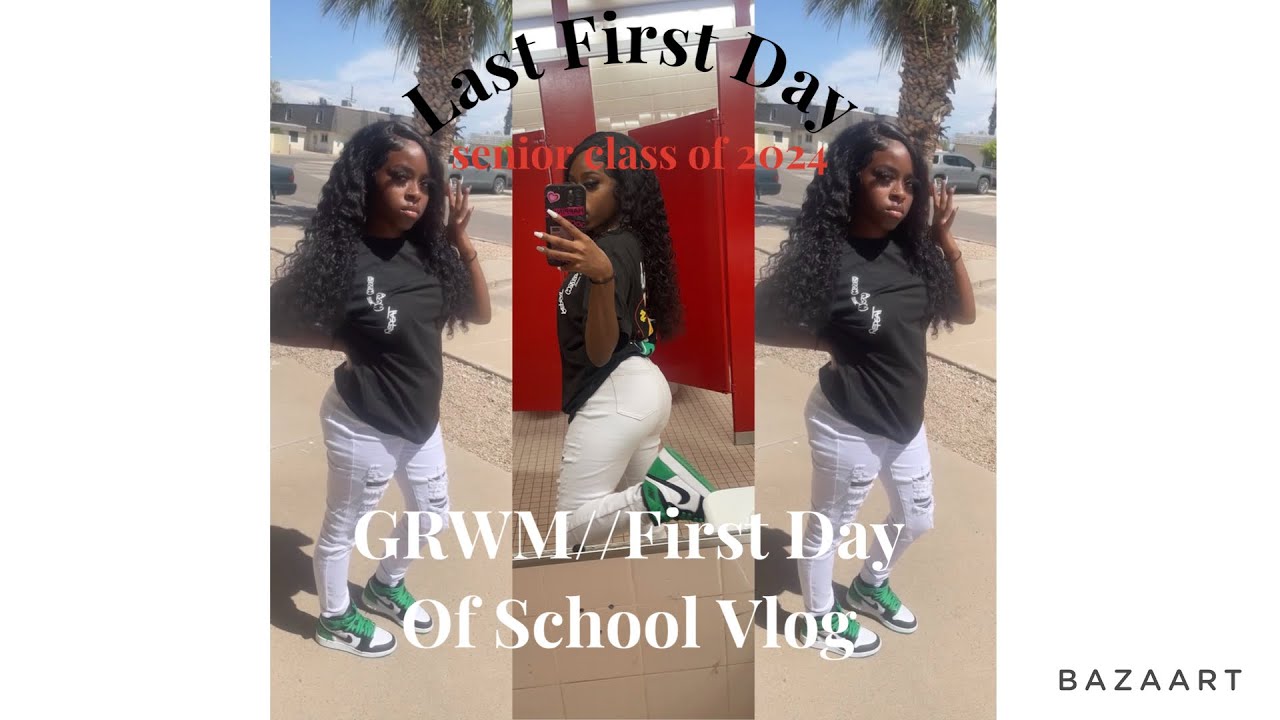 LAST FIRST DAY OF SCHOOL (senior edition) GRWM + VLOG💕.