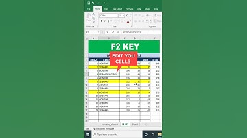 EXCEL F2 SHORTCUT KEY #shorts #clbr