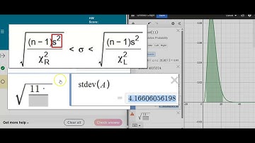Finding a CI about a Standard Deviation using Data with Desmos