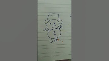how to draw snow man with 3⛄☃️🌨️#shorts #ytshorts #drawing #art