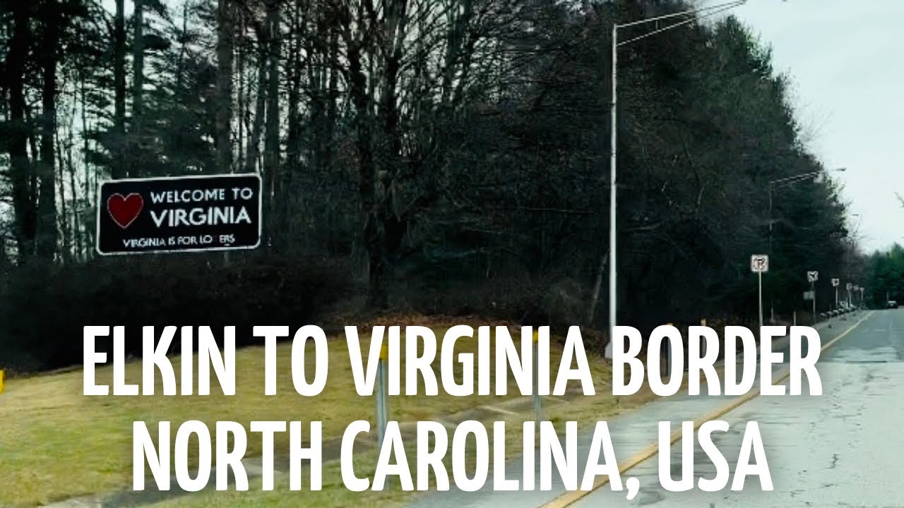 Driving from Elkin to Virginia Border, I77 North, North Carolina, USA