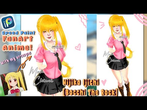 Speed Paint Fanart Anime Nijika Ijichi [Bocchi The Rock] with my artstyle! || Art Ibis Paint X