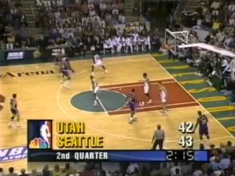 Jazz Highlights vs. Sonics Game 5 96' WCF