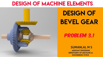 Problem 3.1: Design of Bevel Gear based on Design Data Book in Malayalam - KTU Question - Oct 2019